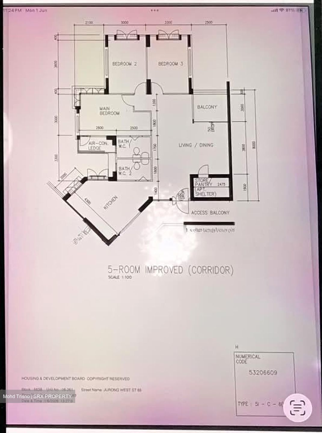 Blk 663B Jurong West Street 65 (Jurong West), HDB 5 Rooms #568300071
